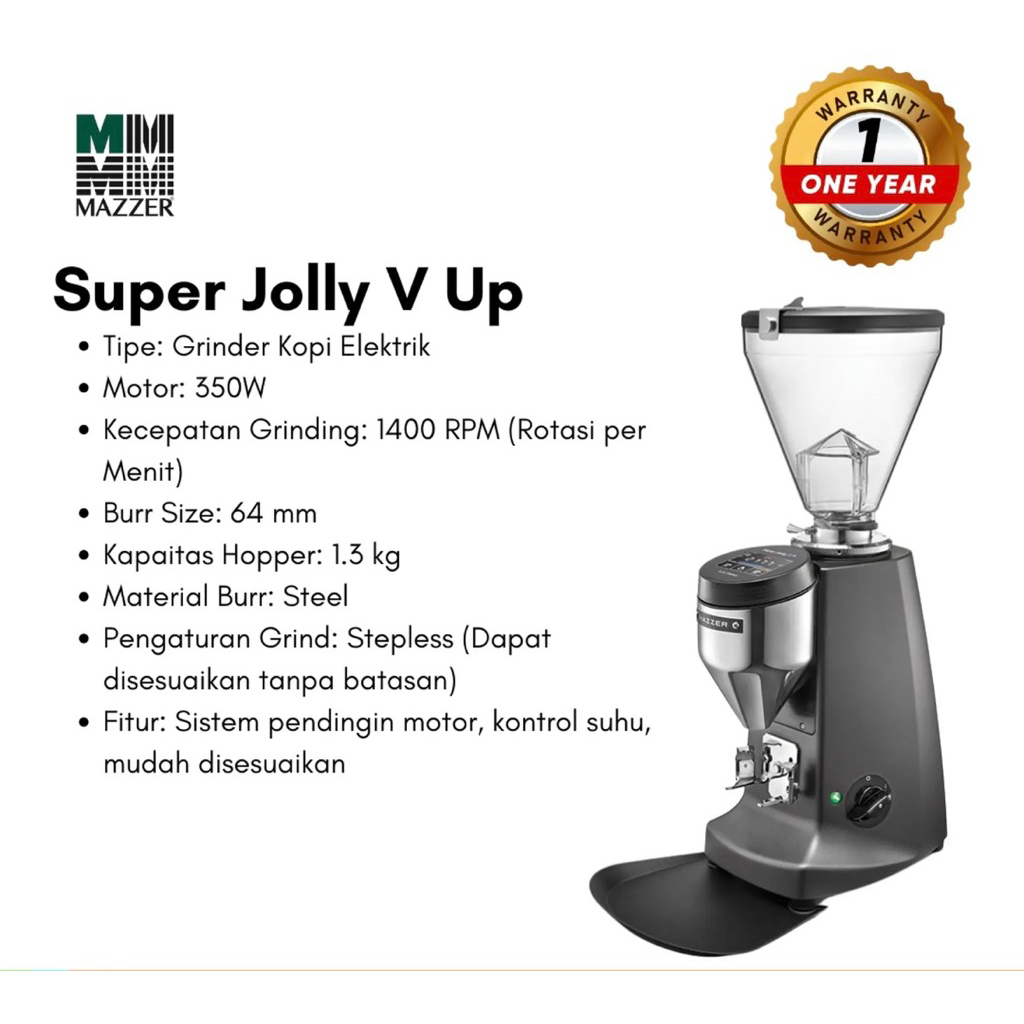 ESPRESSO GRINDER MAZZER SUPER JOLY V UP