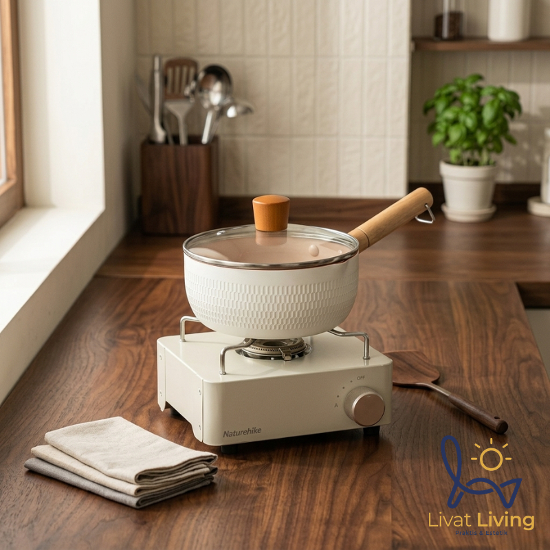 Livat Living Naturehike Mini Cassette Stove Kompor Portable Minimalis Estetik Kompor Gas Meja Makan 