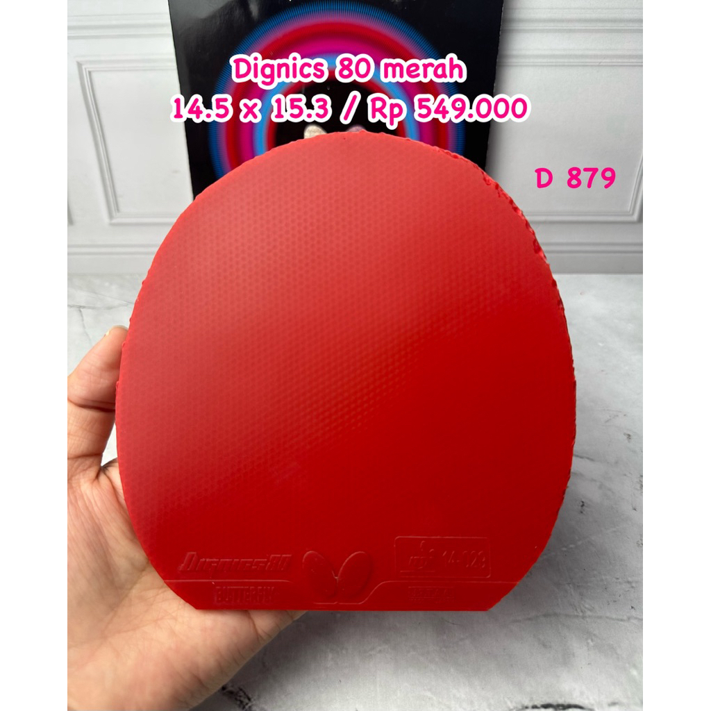 SECOND KARET BET BAT TENIS MEJA BUTTERFLY DIGNICS 80 MERAH ORIGINAL MARKET JAPAN