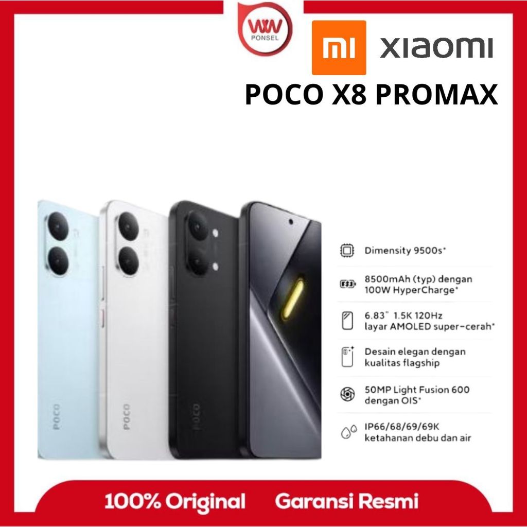 Hp Poco X8 Promax Ram 12GB Internal 256GB Garansi Resmi