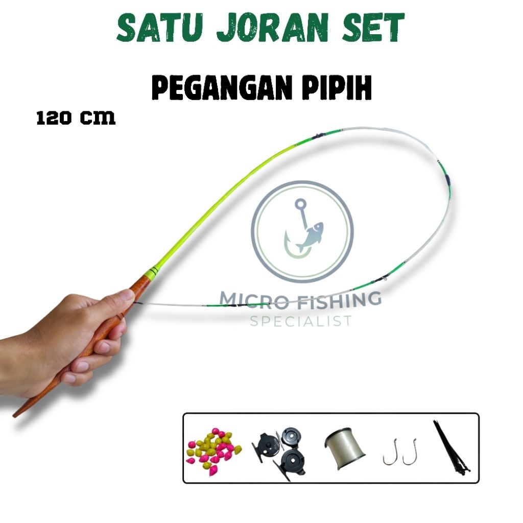 Joran Set putih 120CM Micro Fishing, Lentur Dan Kuat