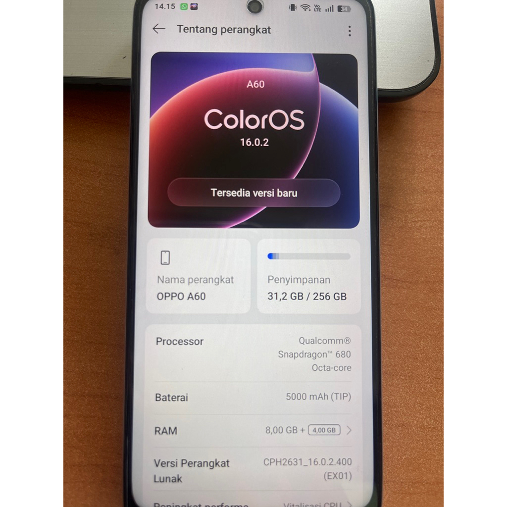 Hp oppo a60 Second 8/256