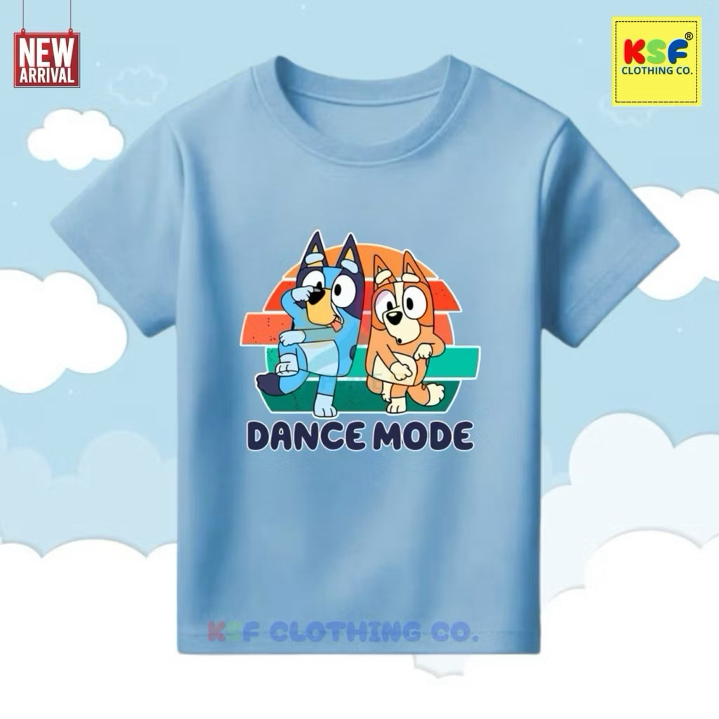KSF - Kaos Anak Katun Motif Anjing DANCE MODE / Baju Anak Laki-laki dan Perempuan Unisex / BY