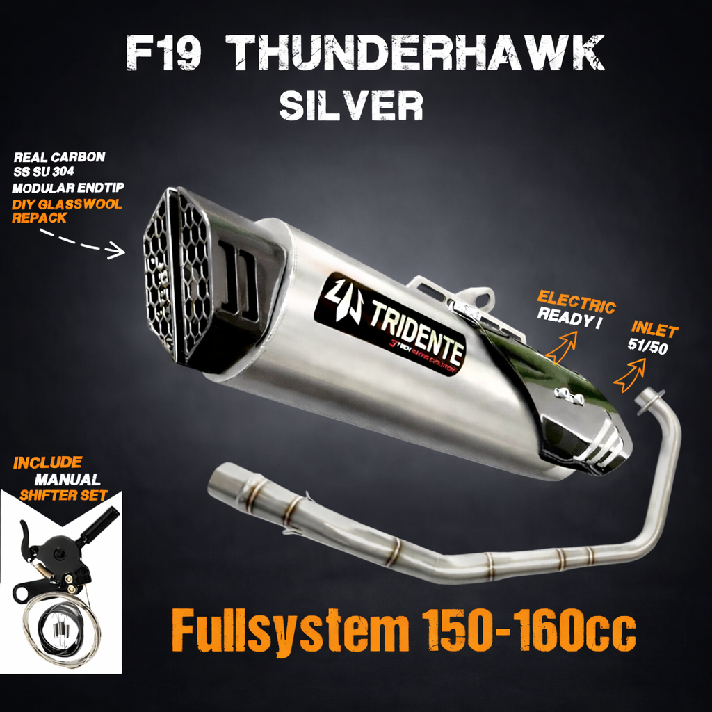 Knalpot Tridente F19 Untuk SPORT / BEBEK 3 Suara FULLSYSTEM