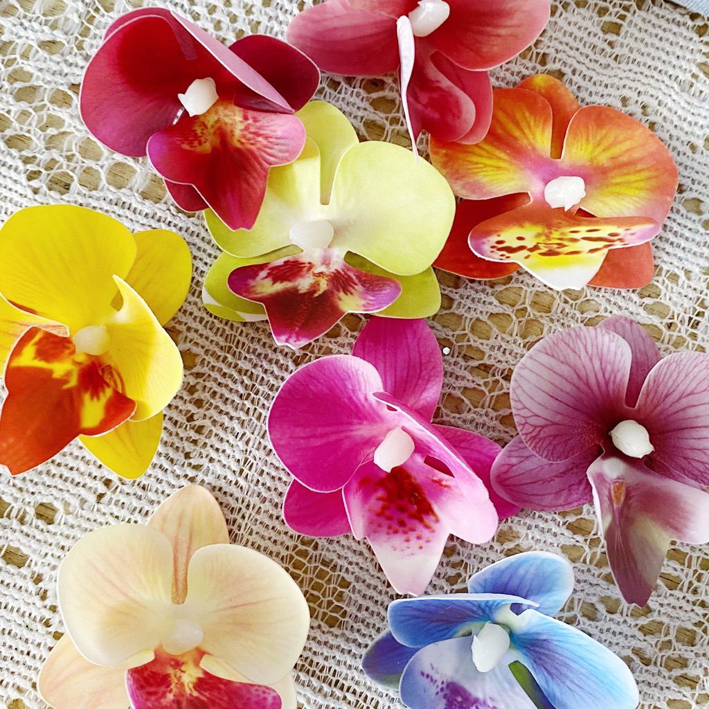 Bunga Artificial - [1 PCS] KEPALA MINI ANGGREK / ORCHID HEAD LATEX PREMIUM