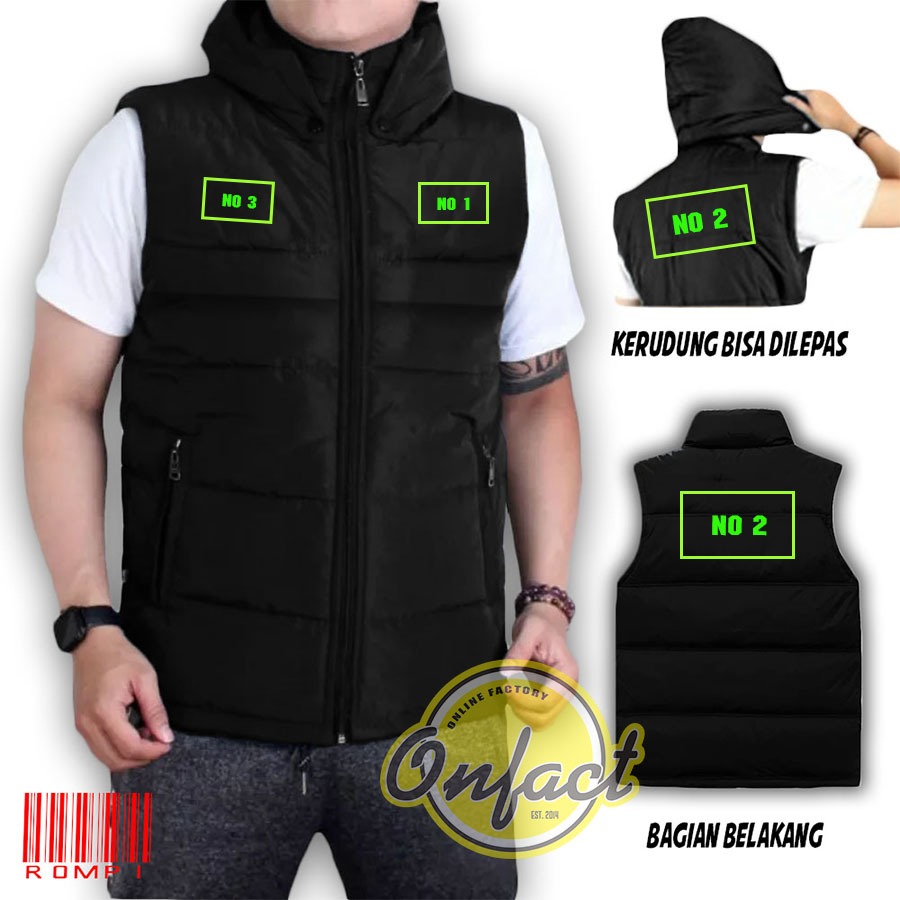 JAKET ROMPI CUSTOM BORDIR VELCRO KEMBUNG / ROMPI PARASUT VELCRO KEREN / FREE CUSTOM BORDIR VELCRO / 