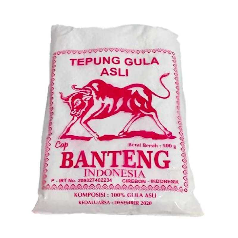 Tepung Gula Halus ASLI cap Banteng 500g, 250gr
