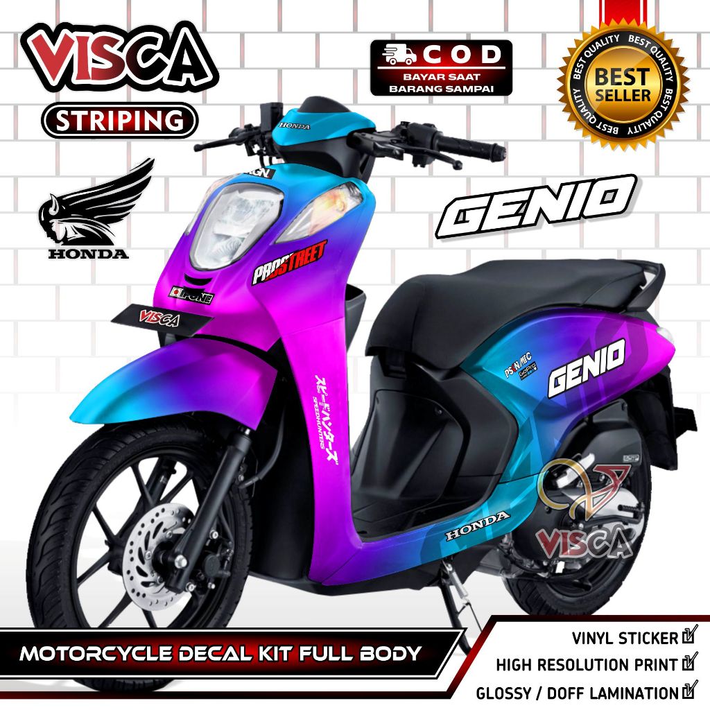 (PROMO SPECIAL) Decal Genio Full Body - Stiker Genio Full Body - Dekal Genio Full Body - Striping Ge