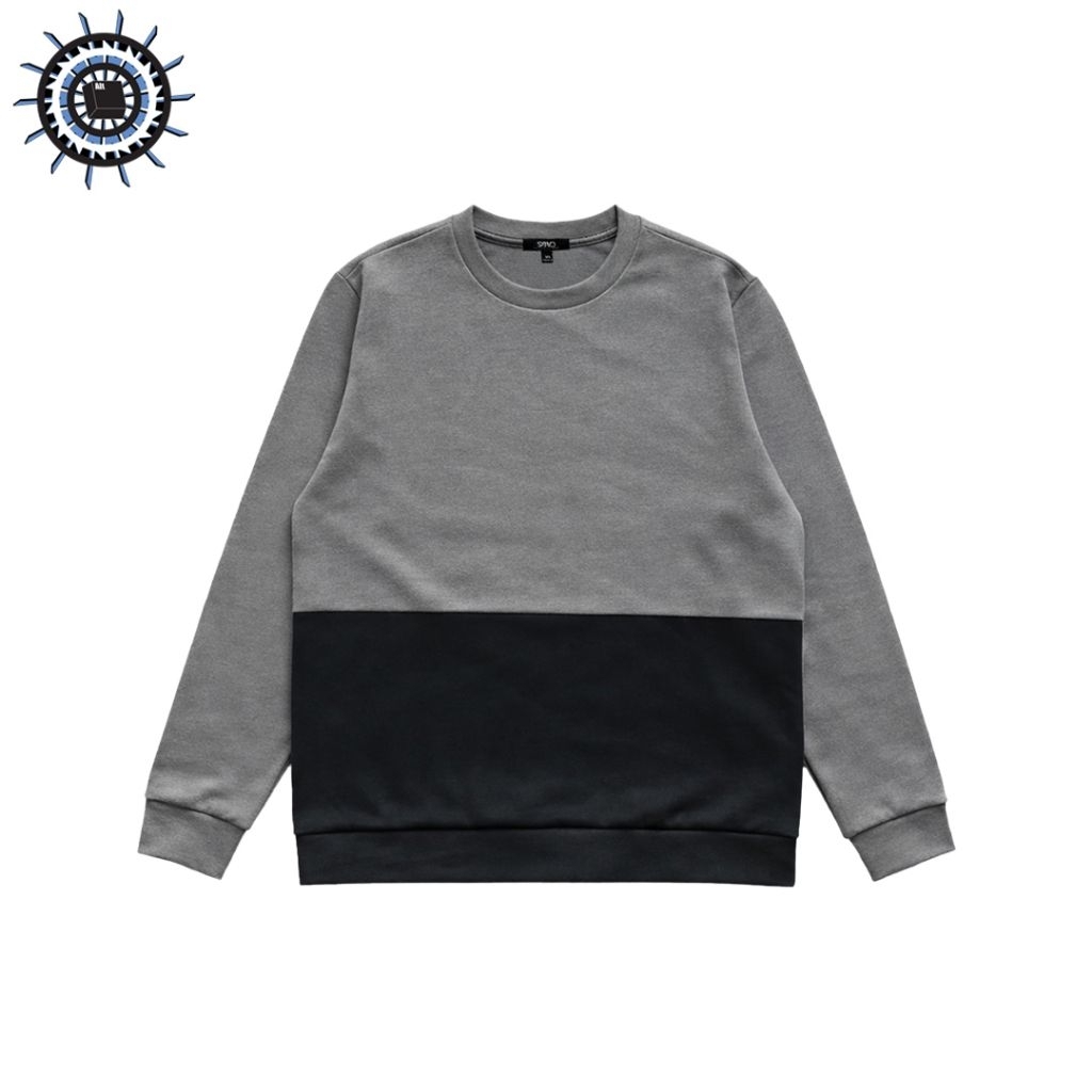 Crewneck SPAO Two Tone Black Grey