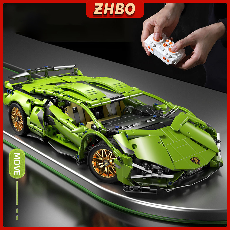 ZHBO Mainan Bricks Mobil 1:14 Lamborghini Model Balok Blok Susun Mainan Edukasi Anak
