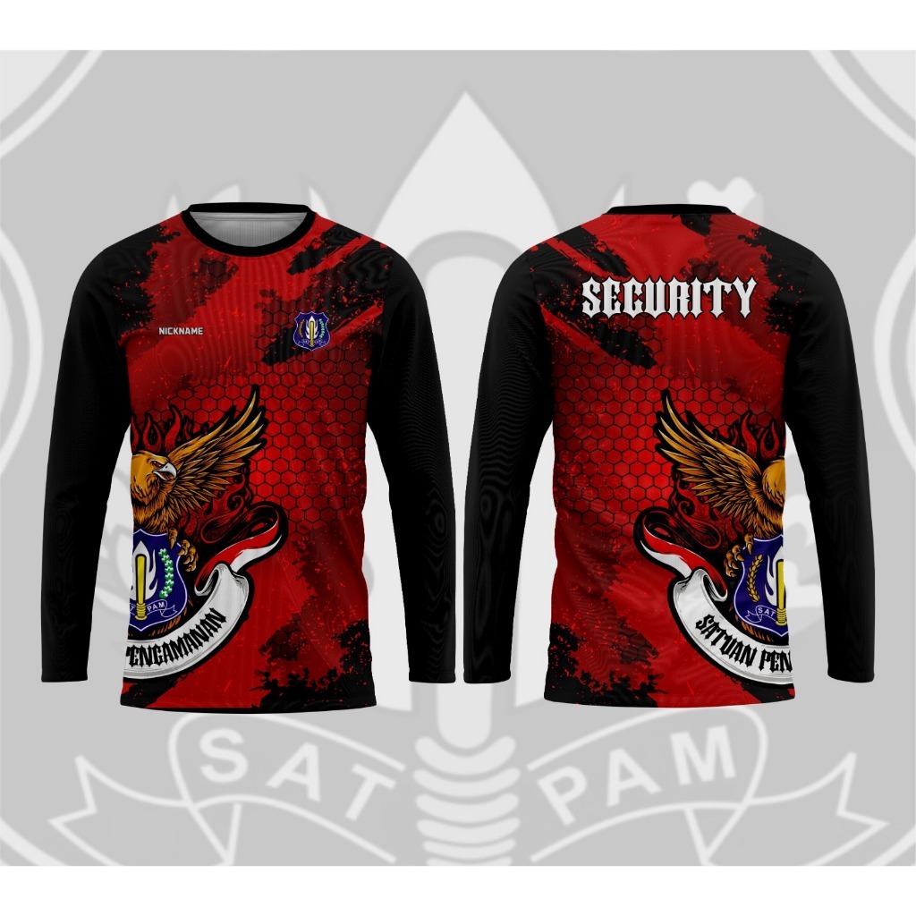 JERSEY SATPAM TERBARU 2025 /JERSEY KAOS SECURITY HITAM /SERAGAM SATPAM HITAM / KAOS SECURITY PENDEK/