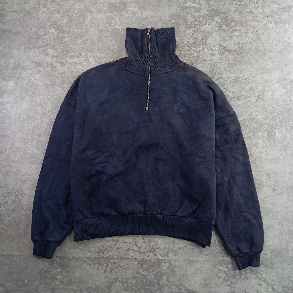 [PRELOVED] JAK WASHED TRACKTOP NAVY PRIA LOGO BORDIR (SECOND)