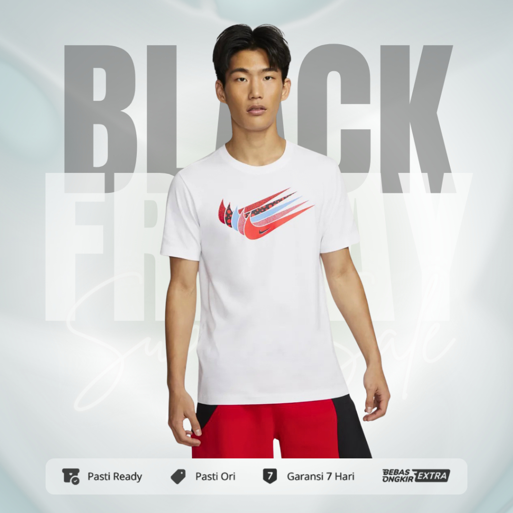 Kaos Nike Original Pria Sportswear Motion Swoosh - Putih