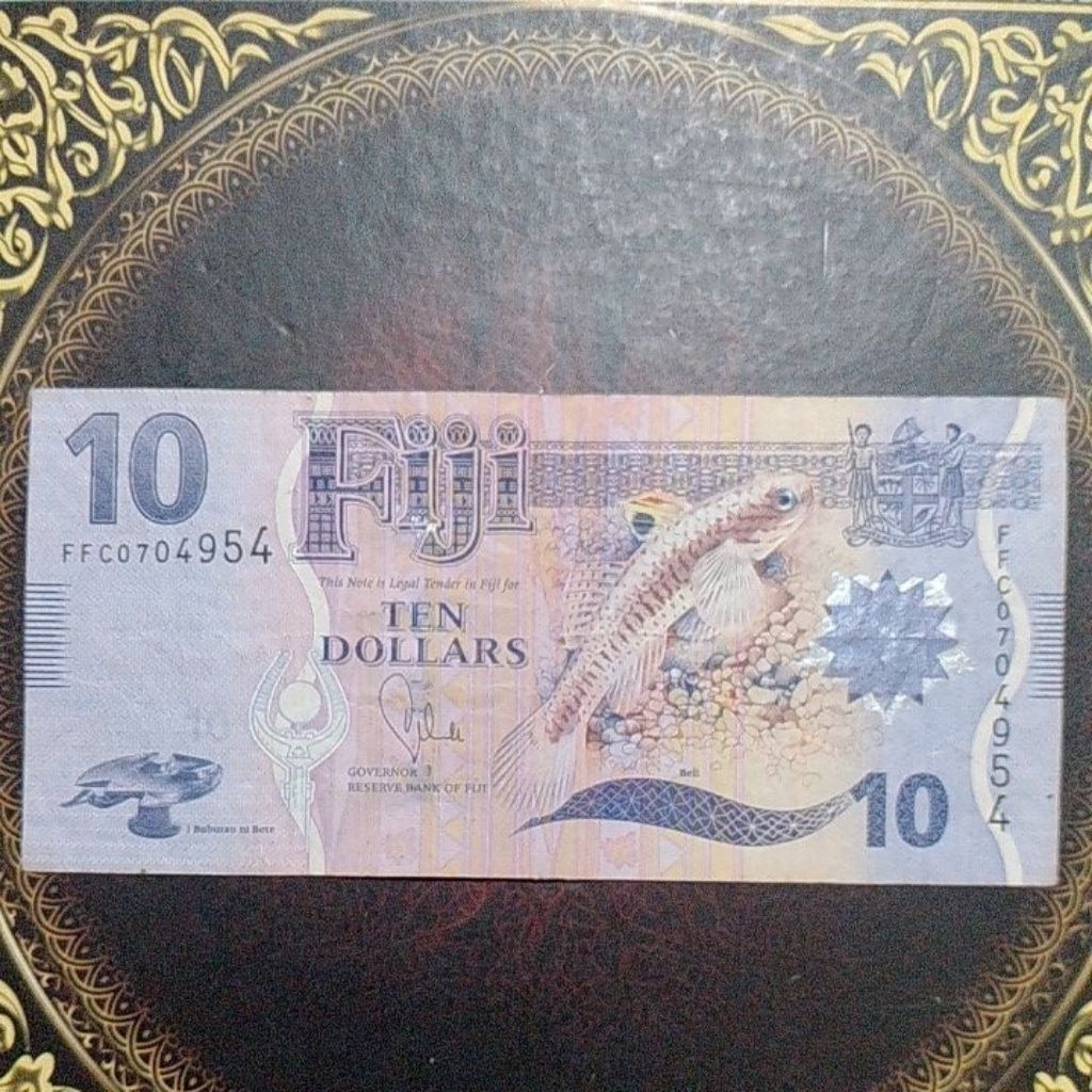 Uang Fiji 10 dollar 2013 vf