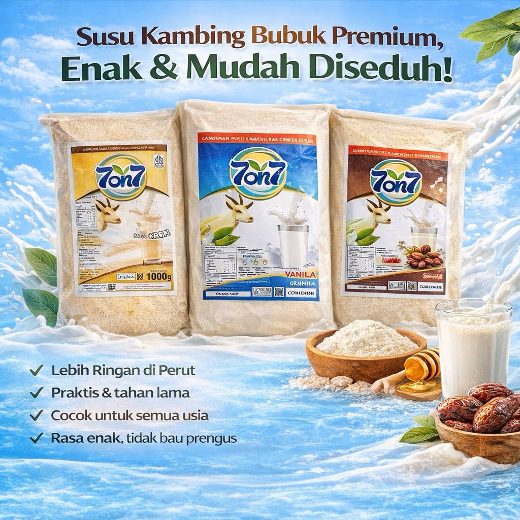 Susu Kambing 7on7 1 kg Susu Kambing Bubuk Kemasan Hemat