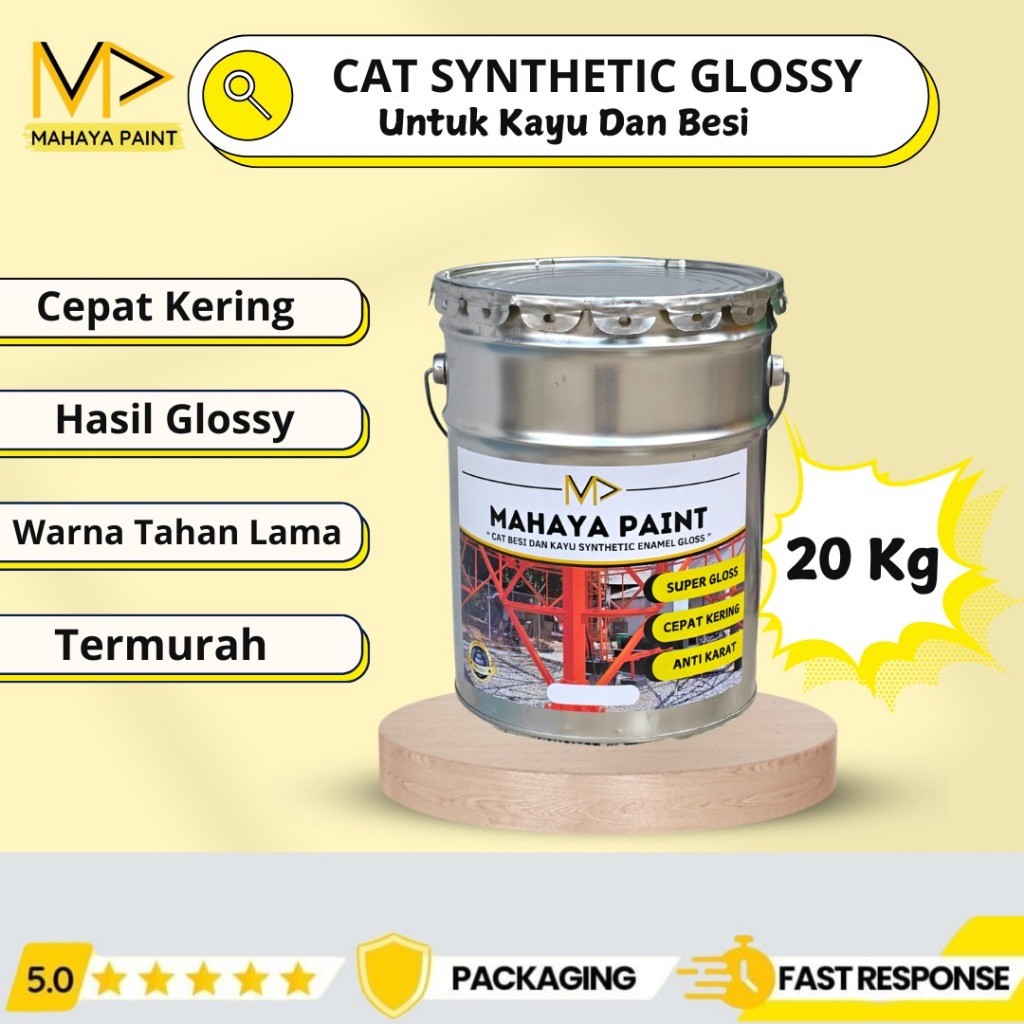 Cat Minyak Besi Dan Kayu/Cat Synthetic Glossy Mahaya 20kg Super Glossy