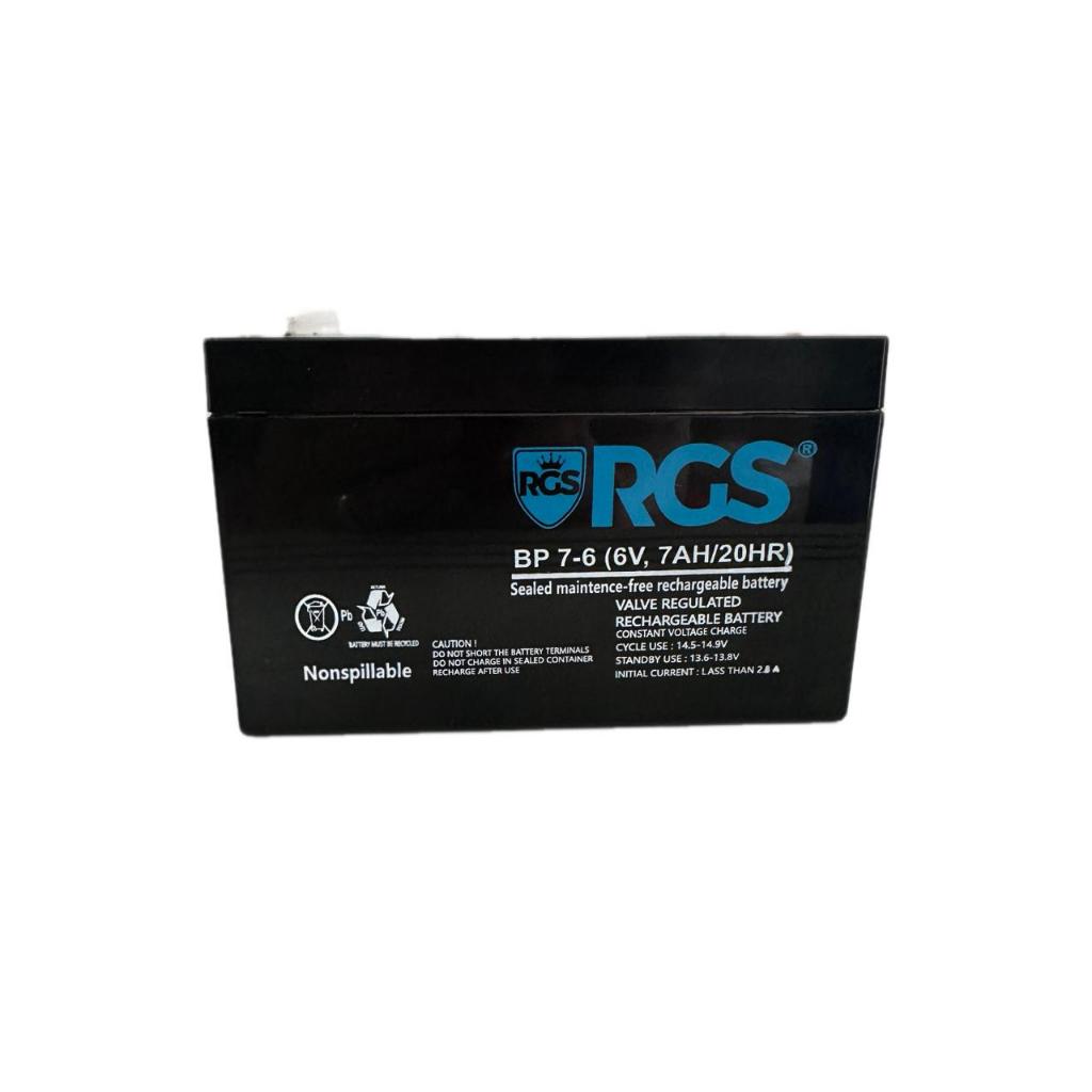 Aki Kering RGS BP 7-6 6V 7Ah VRLA Sealed Maintenance Free Baterai UPS Lampu Emergency
