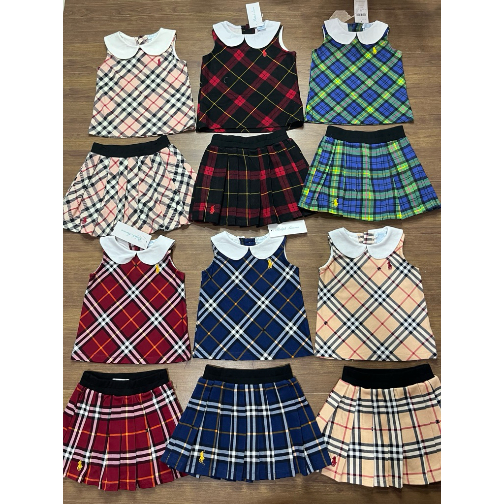 Set Polo Tartan Anak Perempuan Premium – Rok Celana Gemes