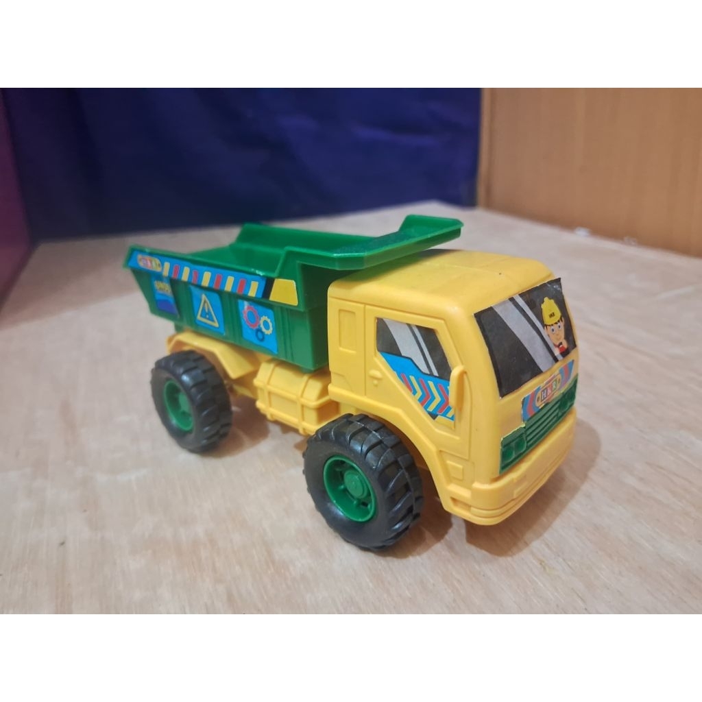 Mainan Truck Plastik Contruction Dump Truck Kontruksi