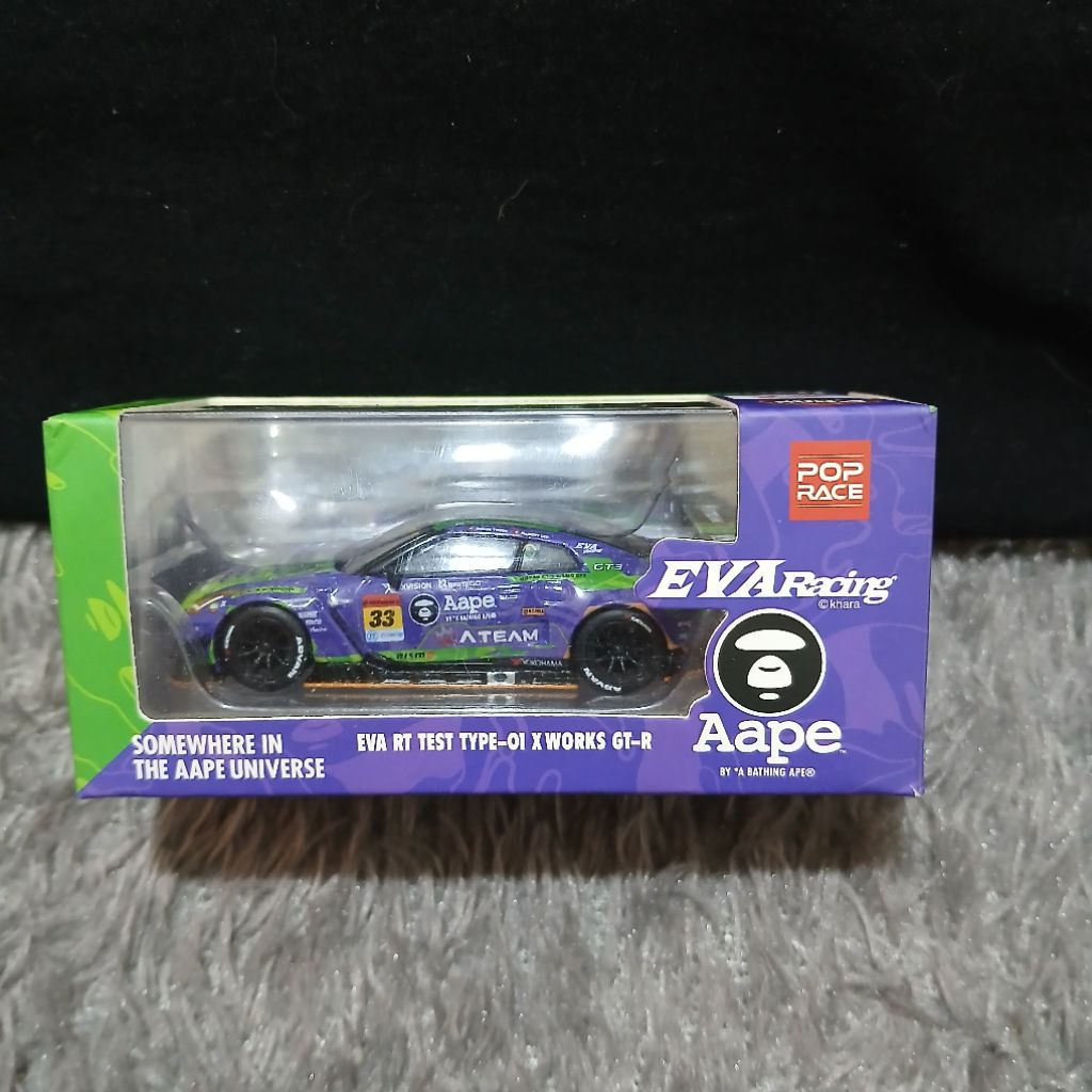 mini gt x pop race x evangelion x bape r35