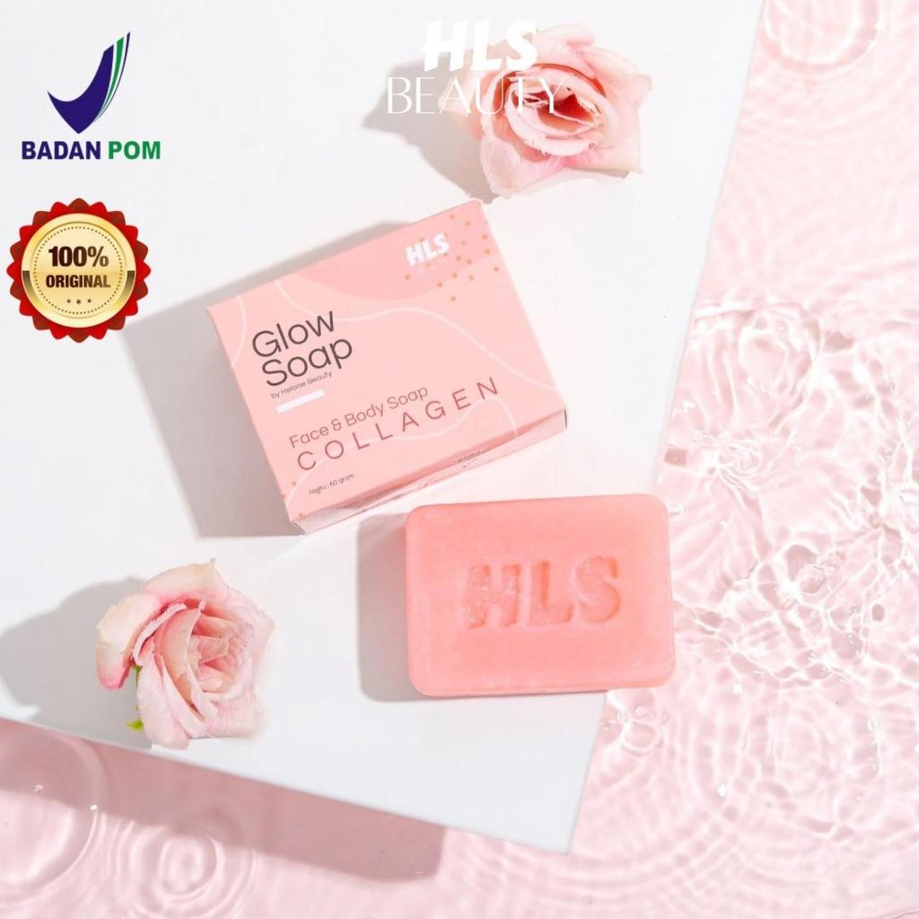 Glow Soap Collagen Heloise Beauty (Sabun pemutih collagen, jerawat punggung, bekas luka) BPOM Mencer