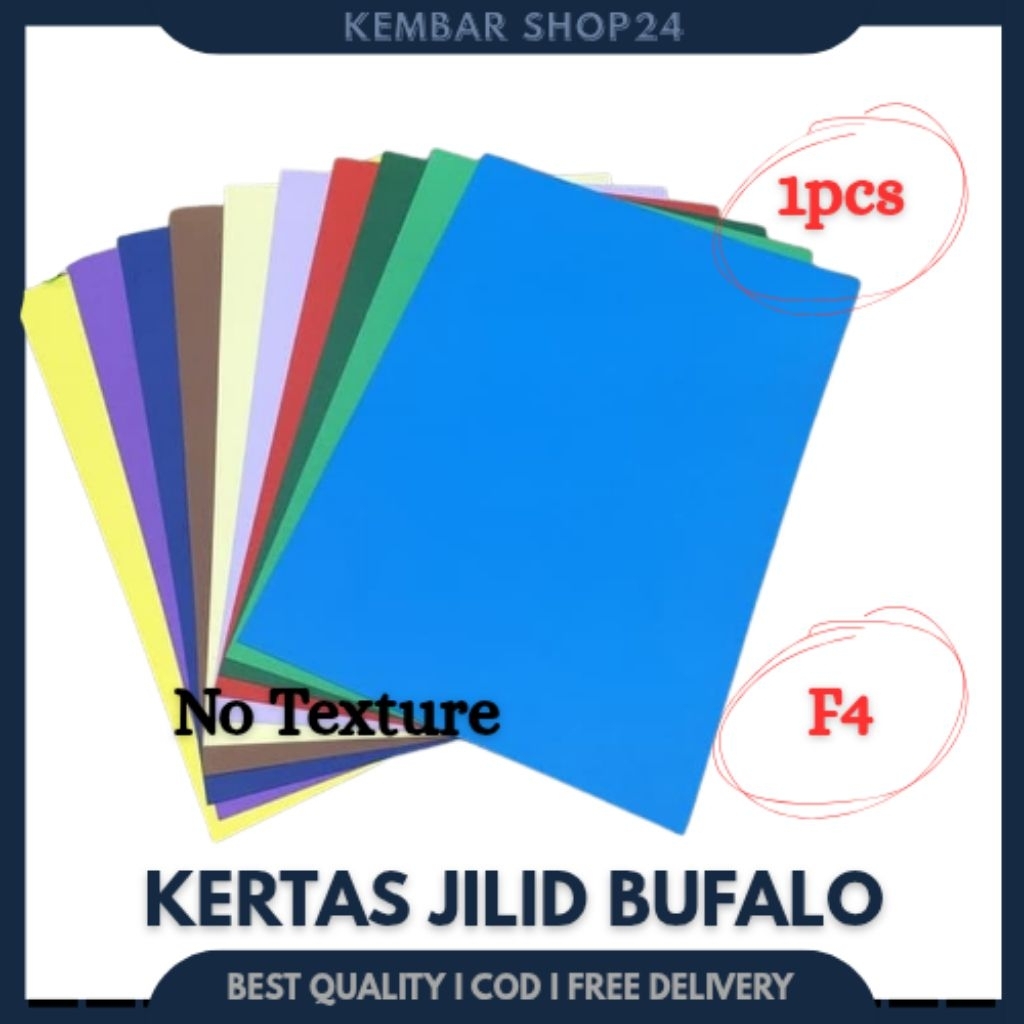 Kertas Jilid Bufalo F4 / Plastik Jilid Mika Tebal Folio Satuan