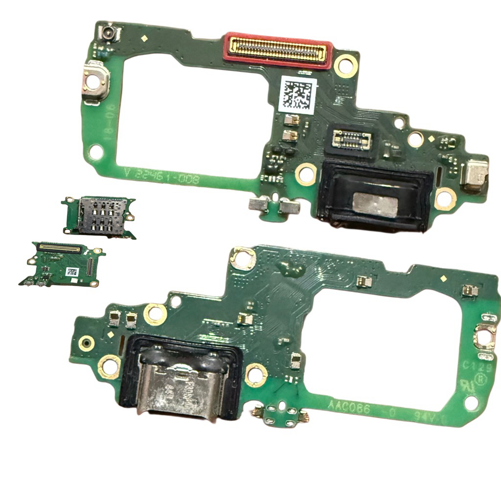 papan cas ui board pcb konektor charger+mic+soket lcd+papan sim card oppo reno 10 5G original Copota