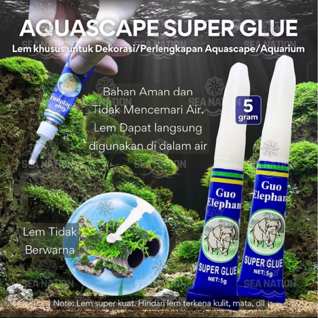 Lem akar lem tanaman aquascape akuarium superglue