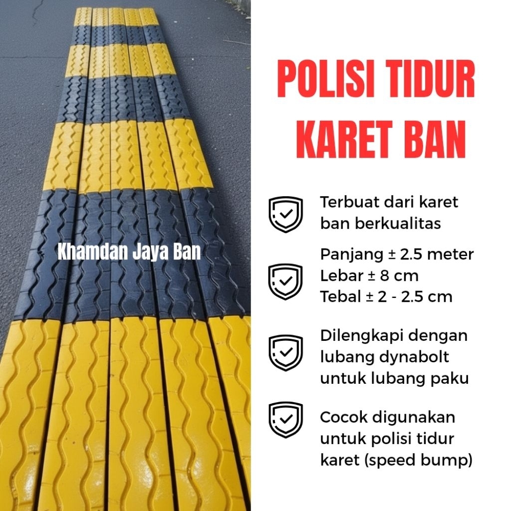 POLISI TIDUR KARET BAN PANJANG 2.5 METER