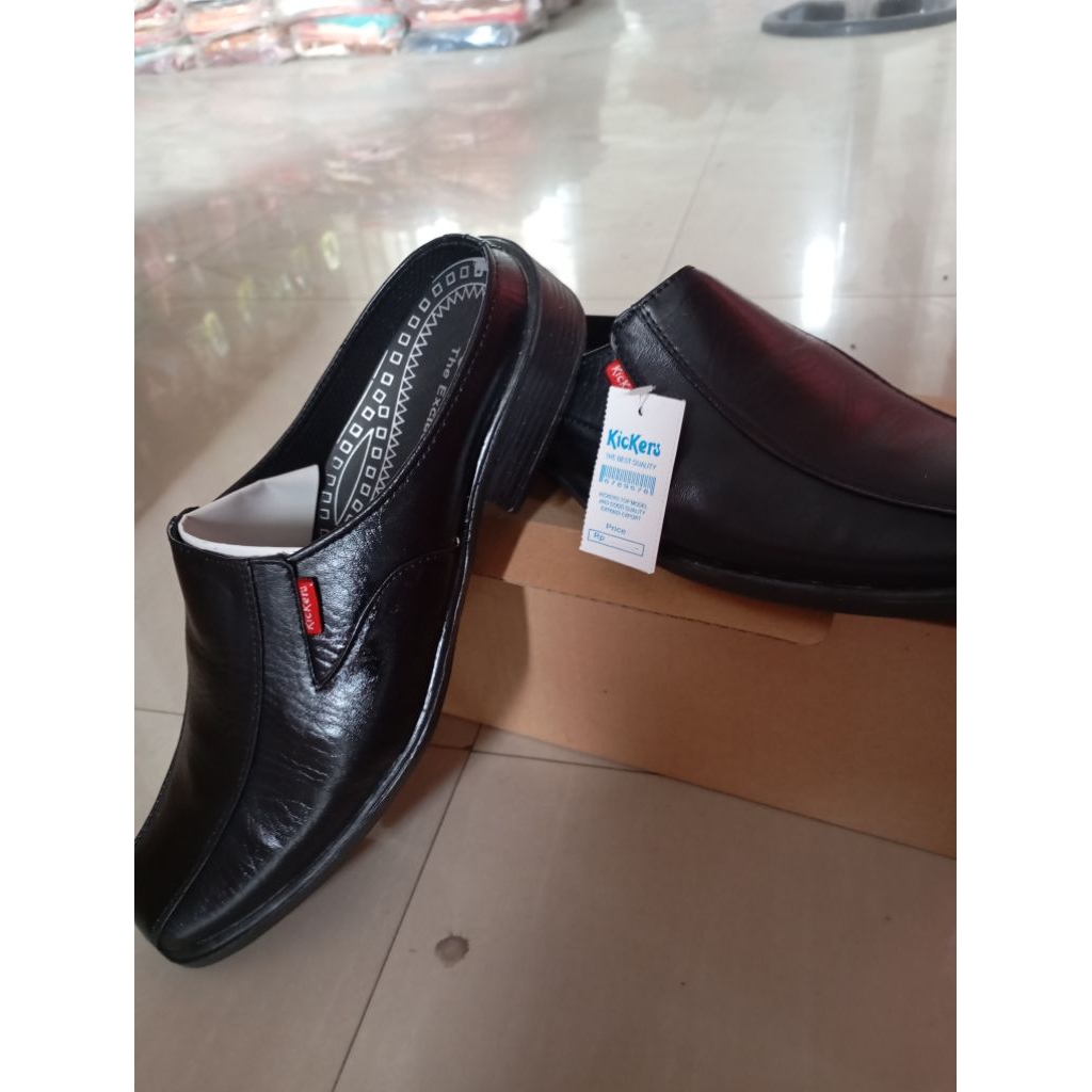 sandal selop pria, selop pria hitam