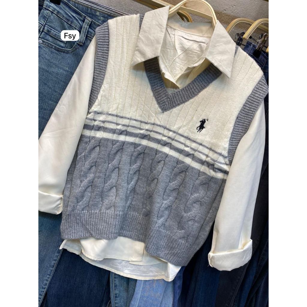NewArrivals VSF04.6126K-4 - FSY ( Polo Bordir ) Kemeja Wanita Import Premium Terbaru Kekinian Plus+ 