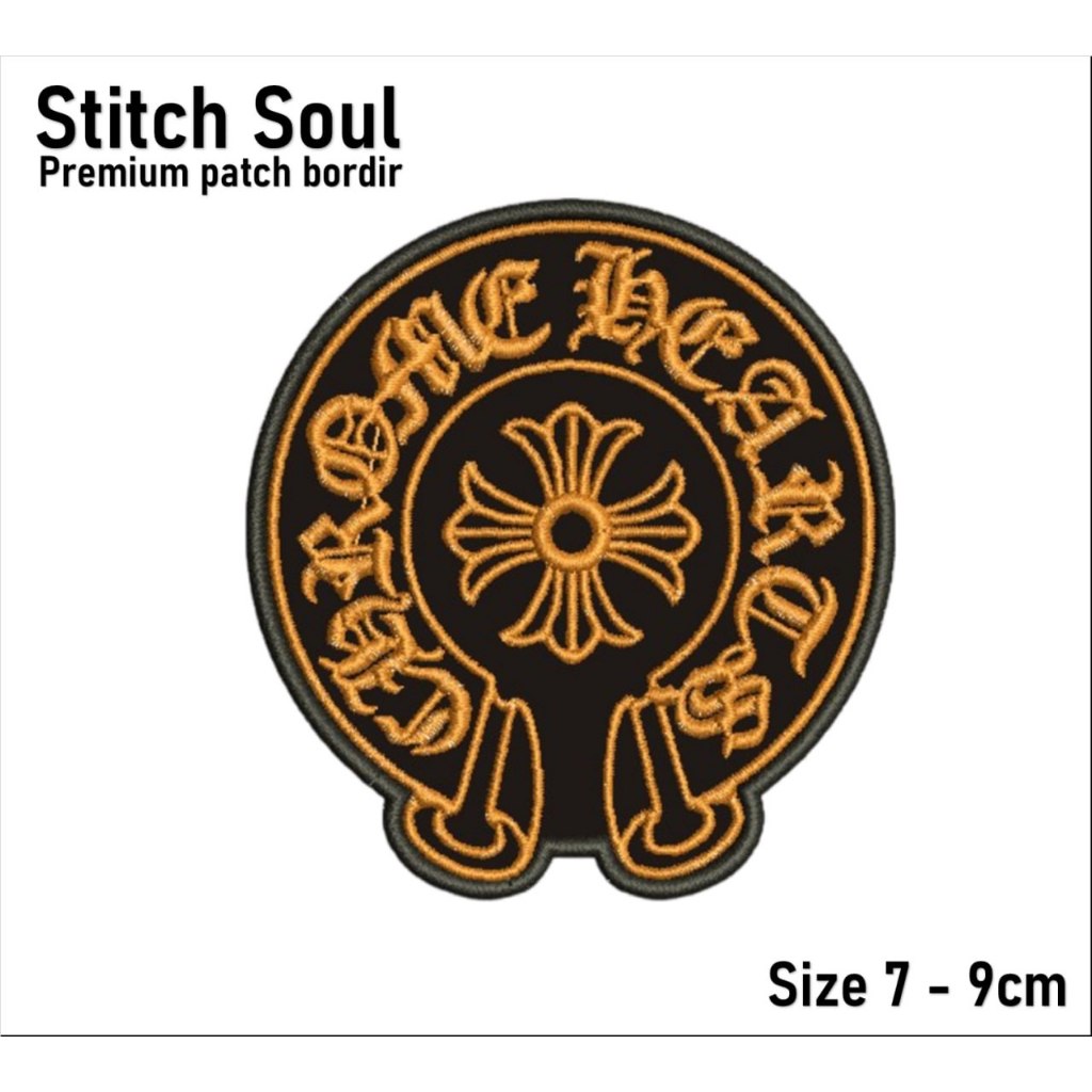 Emblem Patch Bordir CHROME HEARTS High Quality - stitchsoul