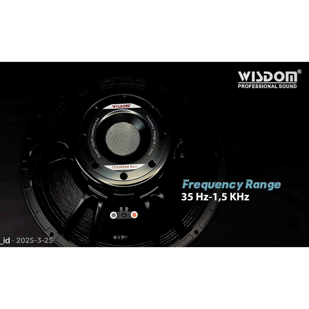 Wisdom 18SW800 Neo - 18 Inch Komponen Wisdom - 18-SW800 Neo / 18 SW 800 NEO