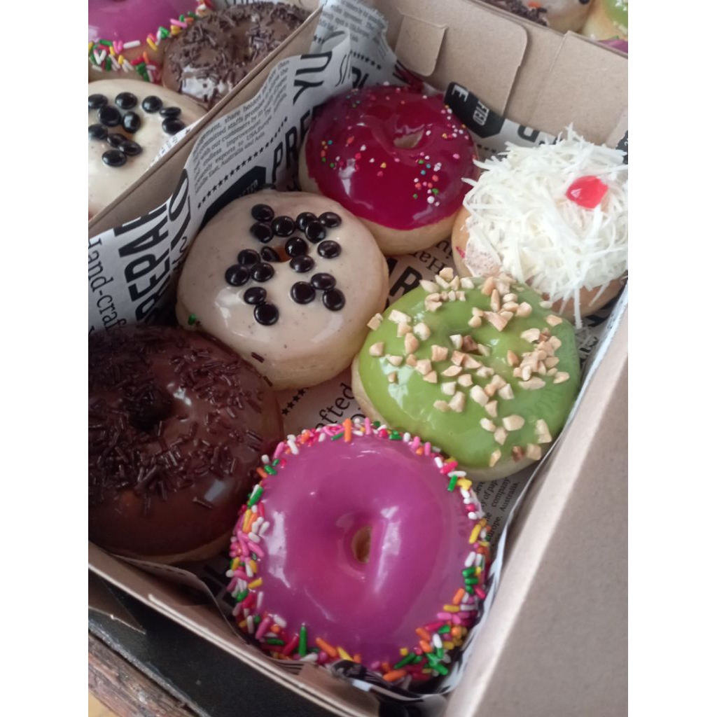 Pesan Sekarang Kirim Besok | Donat Mini Isi 6 Aneka Topping | Donat Ulang Tahun