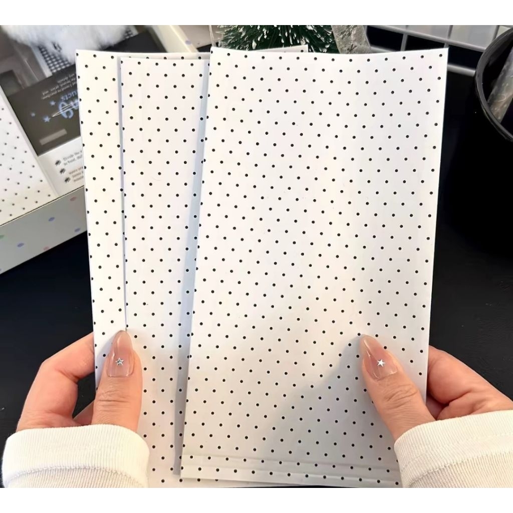 Polkadot Paper Bag WHITE / fancy paper bag online packing / packing photocard / packing ala selchin