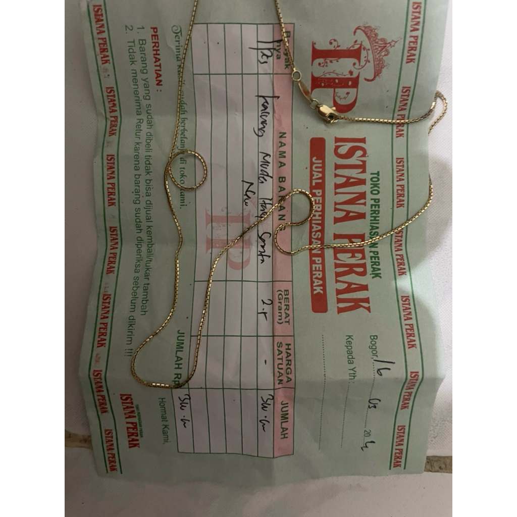 kalung perak 925 italy asli