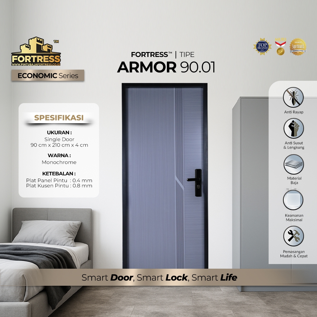 PINTU BAJA FORTRESS TYPE ARMOR 80 PINTU RUMAH FULL SET