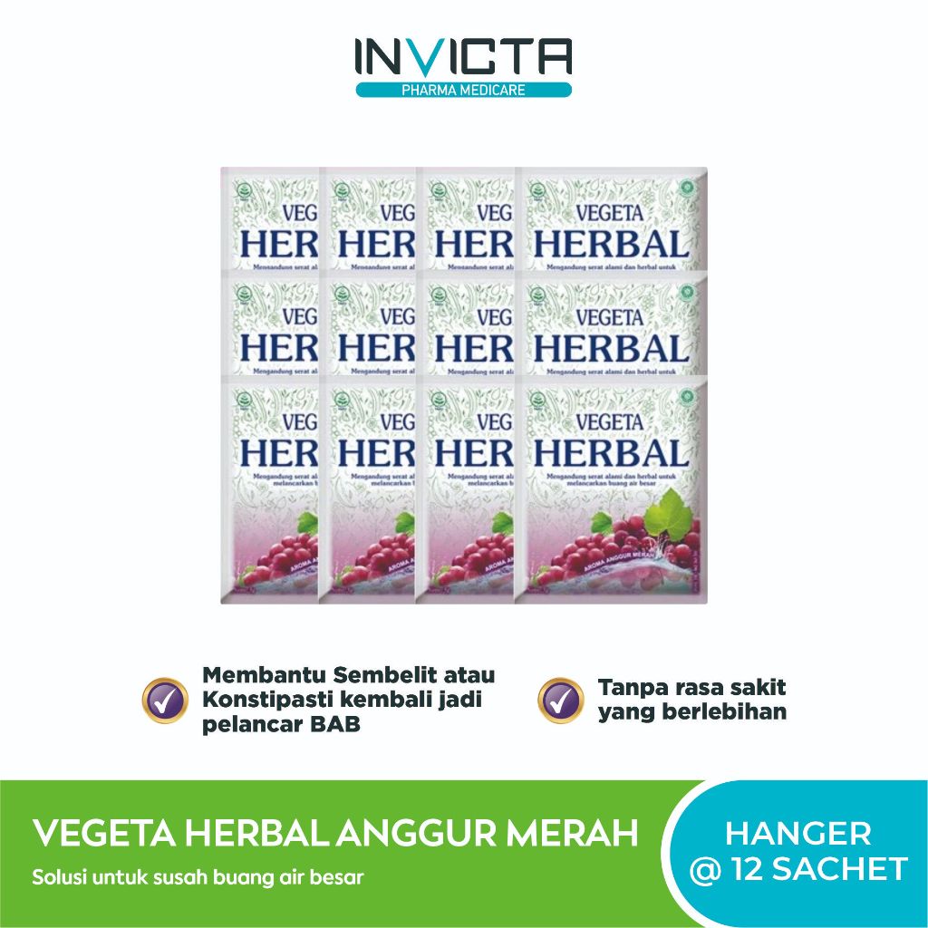Vegeta Herbal Anggur Merah - Hanger @ 12 Sachet