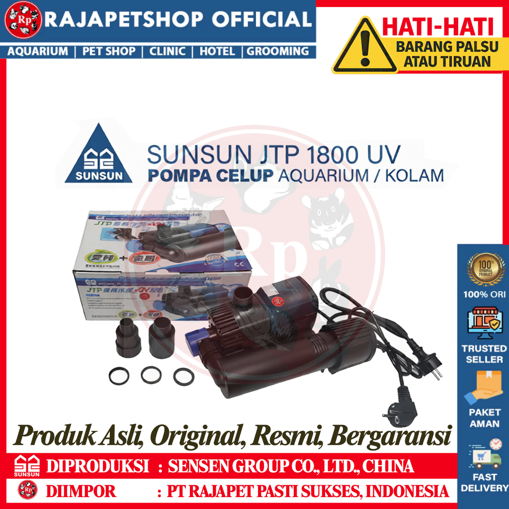 SUNSUN JTP 1800 UV POMPA CELUP + UV KOLAM AQUARIUM