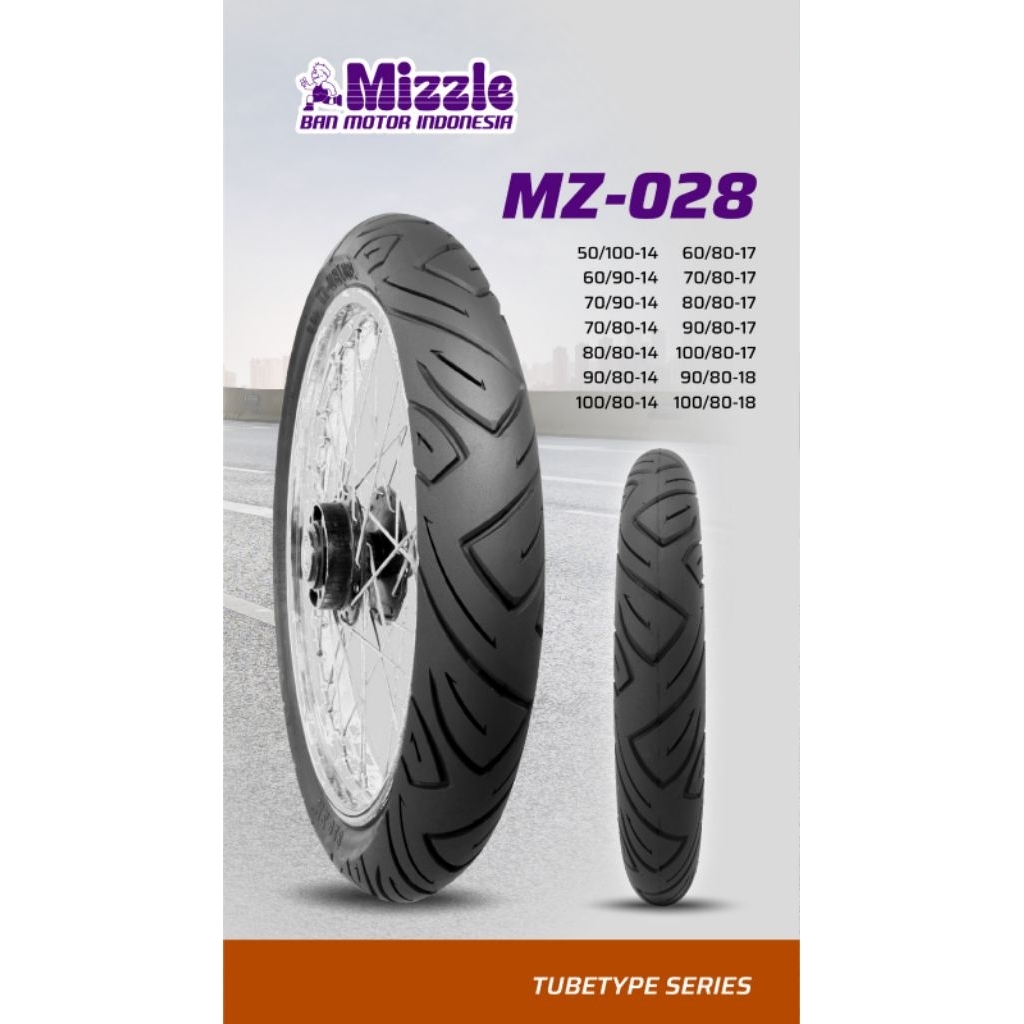 BAN LUAR MOTOR MIZZLE MZ-028 RING  17 ( TUBETYPE)