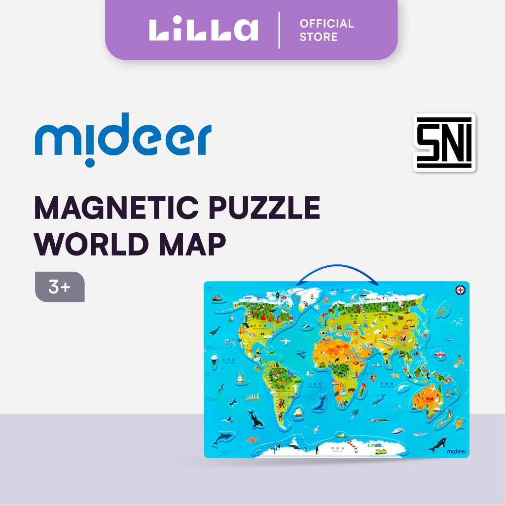 Mideer Magnetic Puzzle World Map