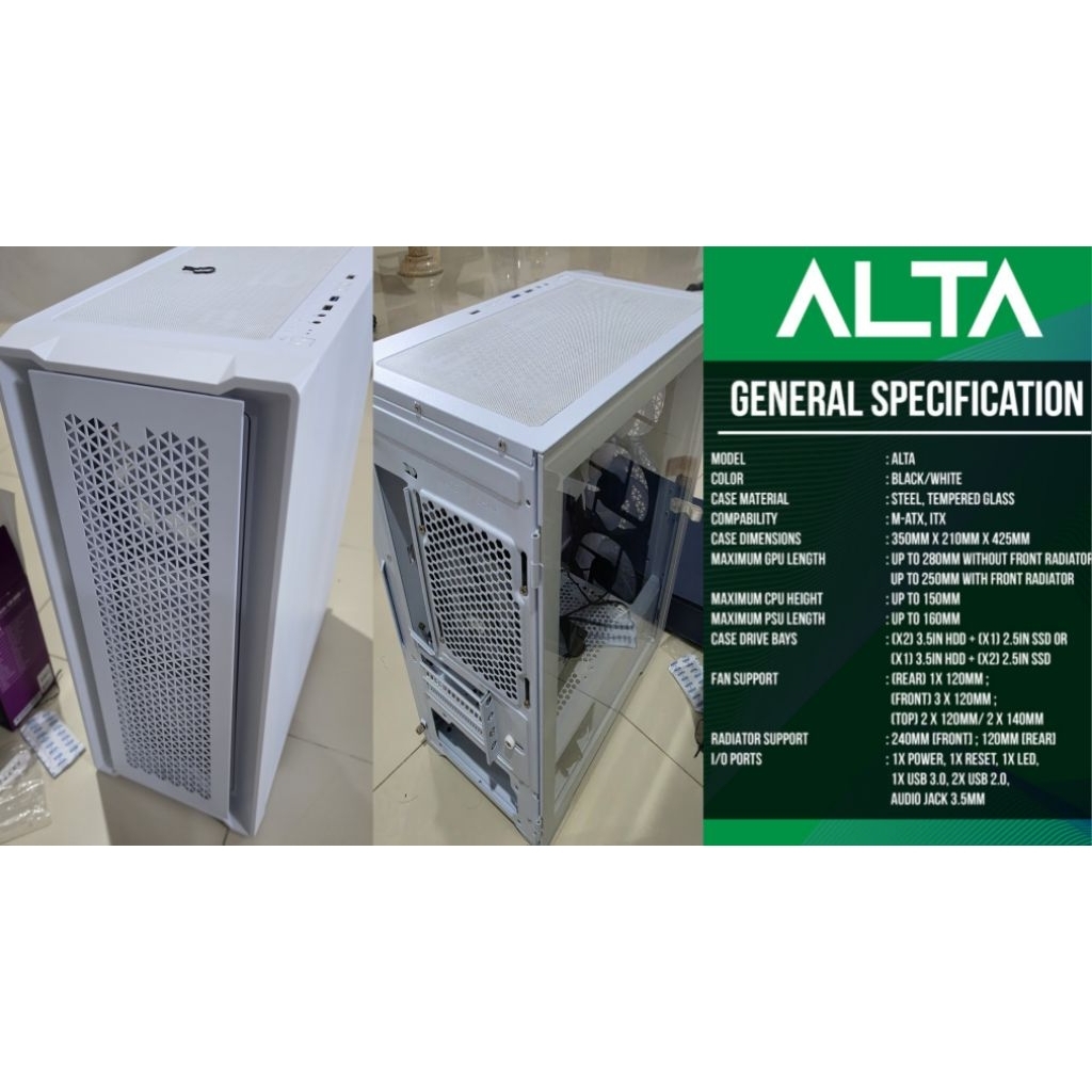 Pc Casing Cube Gaming Alta - White Matx
