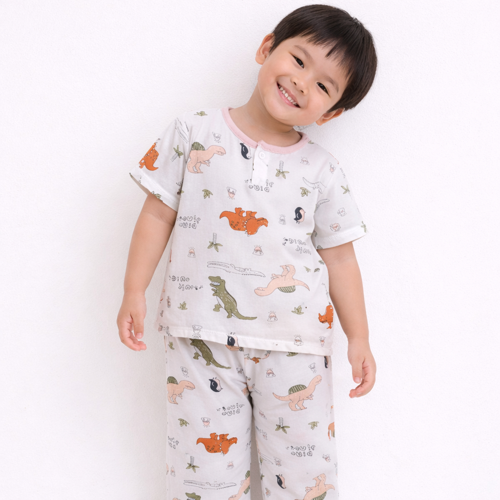 Jimbo kids Baju Tidur Anak Laki-laki Piyama Anak Laki-laki Setelan Anak Usia 0-6 Tahun Bahan Katun R