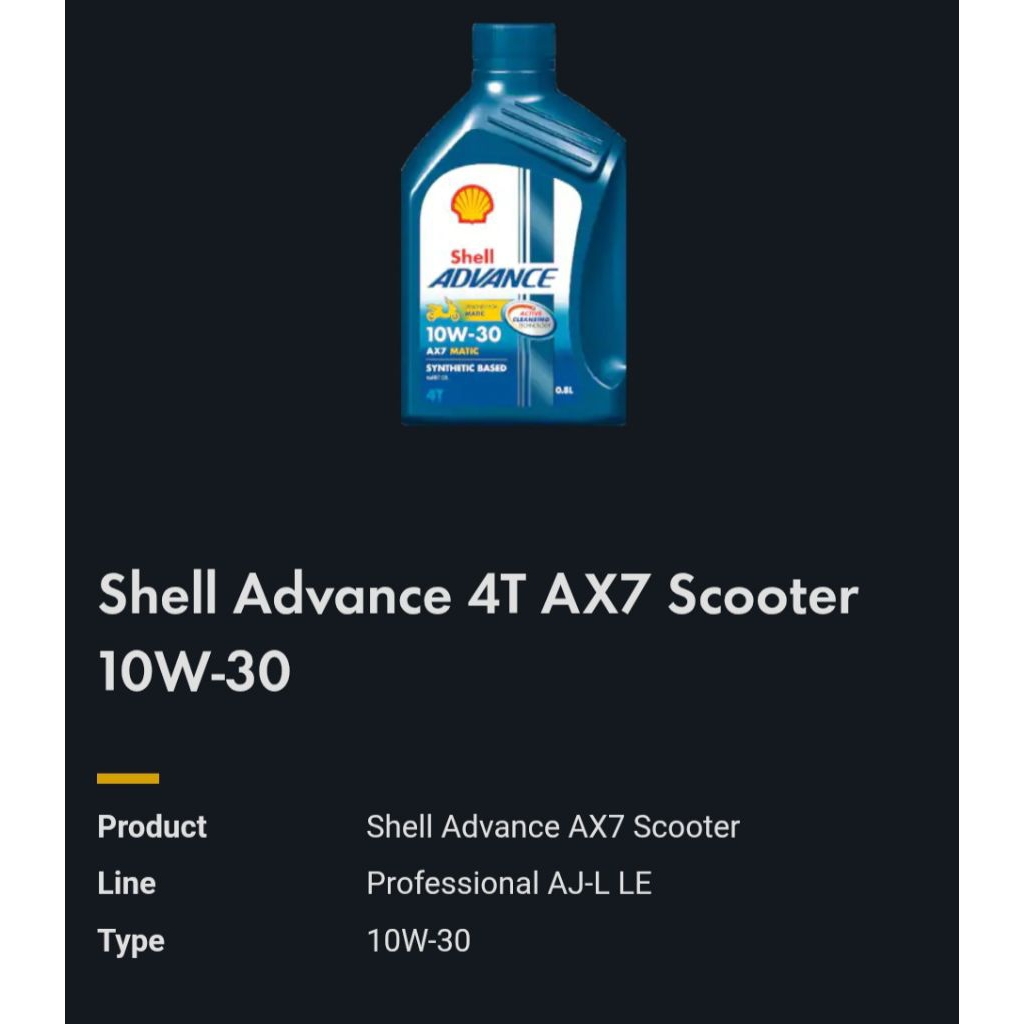 Shell advance AX7