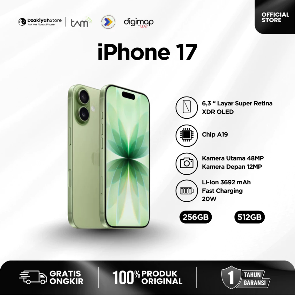 [DZAKIYAH STORE] IPHONE 17 NEW GARANSI RESMI