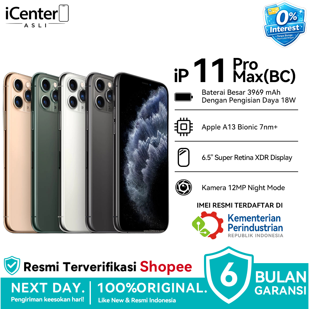 iPhone 11 Pro & 11 Pro Max Murah BC IMEI Terdaftar 64GB 256GB Bekas Like New Garansi Siap Pakai