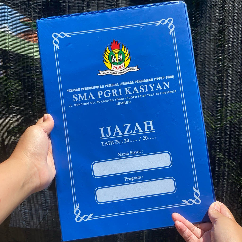 [SABLON SHEET] MAP IJAZAH / RAPORT | NAMA & LOGO CUSTOM | FORMAT K13 | WARNA KOMPLIT