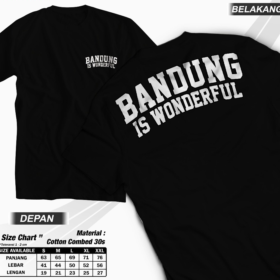 Kaos Distro Bandung IS Wonderful PERSIB Bandung - cotton combat