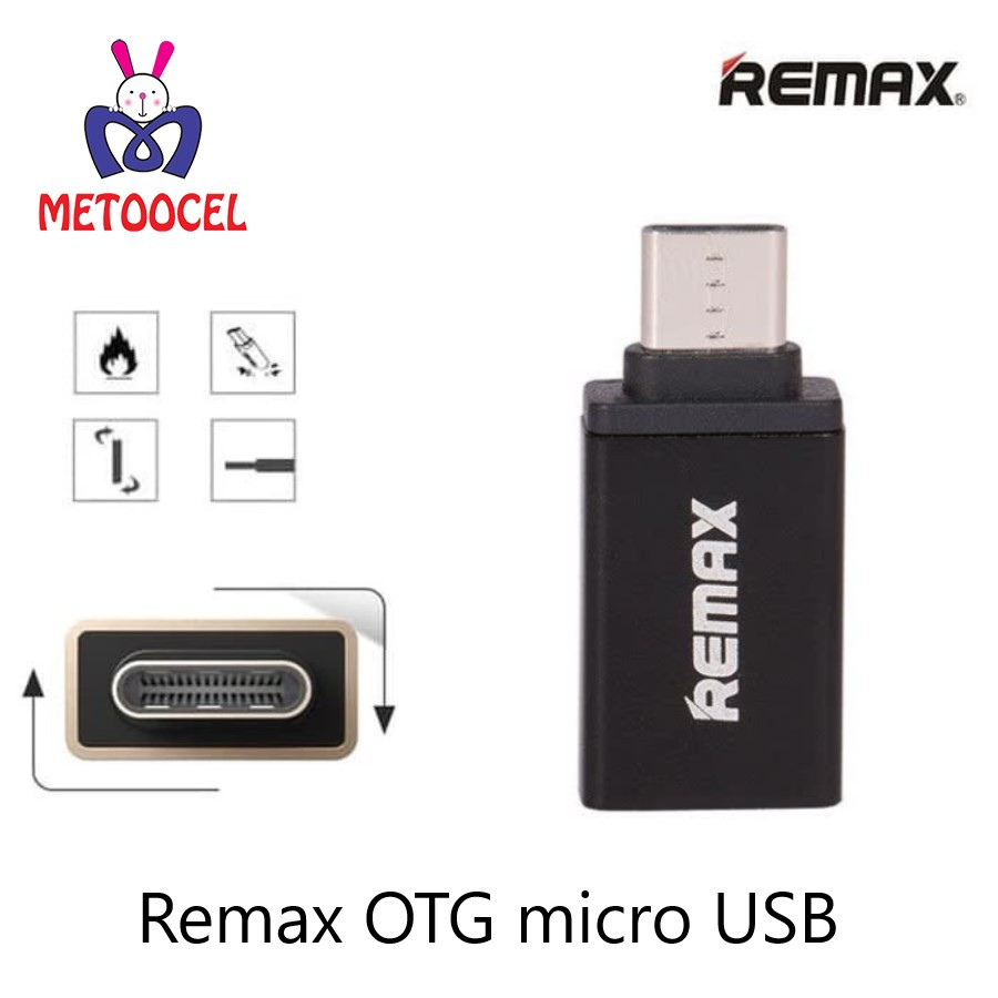 REMAX Micro USB OTG Adapter Flashdisk ke HP Converter Konektor Handphone To Flashdisk
