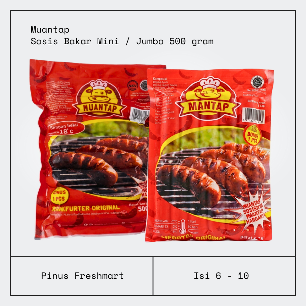 MUANTAP SOSIS BAKAR MINI / JUMBO 500GR